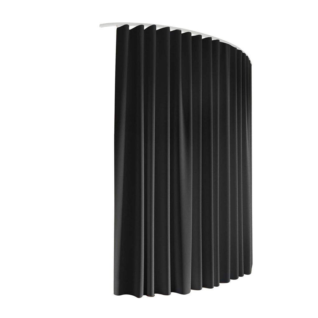 Artiss Ceiling-Mounted Flexible Curtain Room Divider – Black