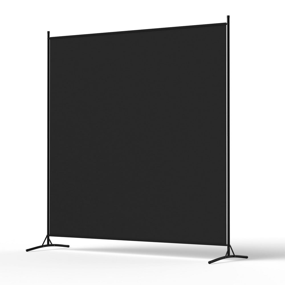 Artiss Freestanding Fabric Room Divider – Black, 175 × 180 cm