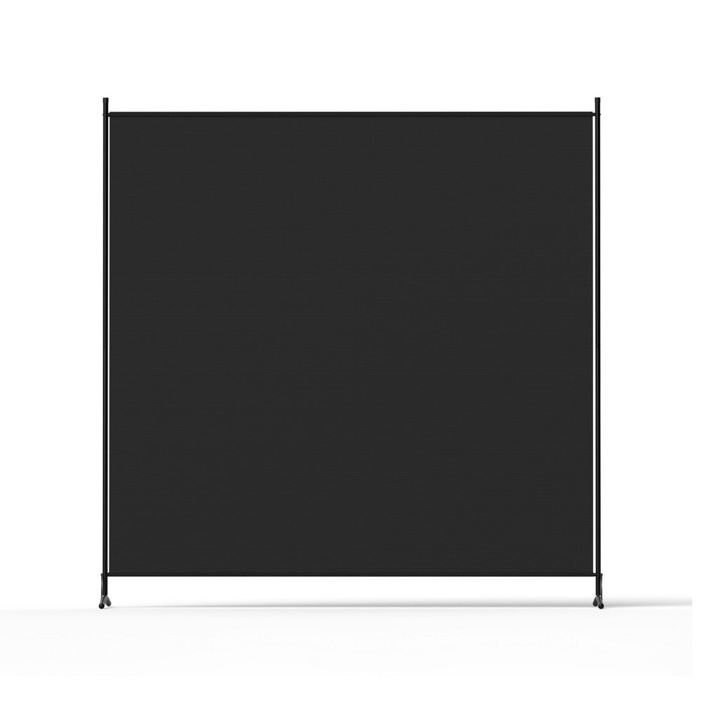 Artiss Freestanding Fabric Room Divider – Black, 175 × 180 cm