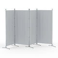 Artiss 4-Panel Folding Room Divider – Grey, 345 × 180 cm