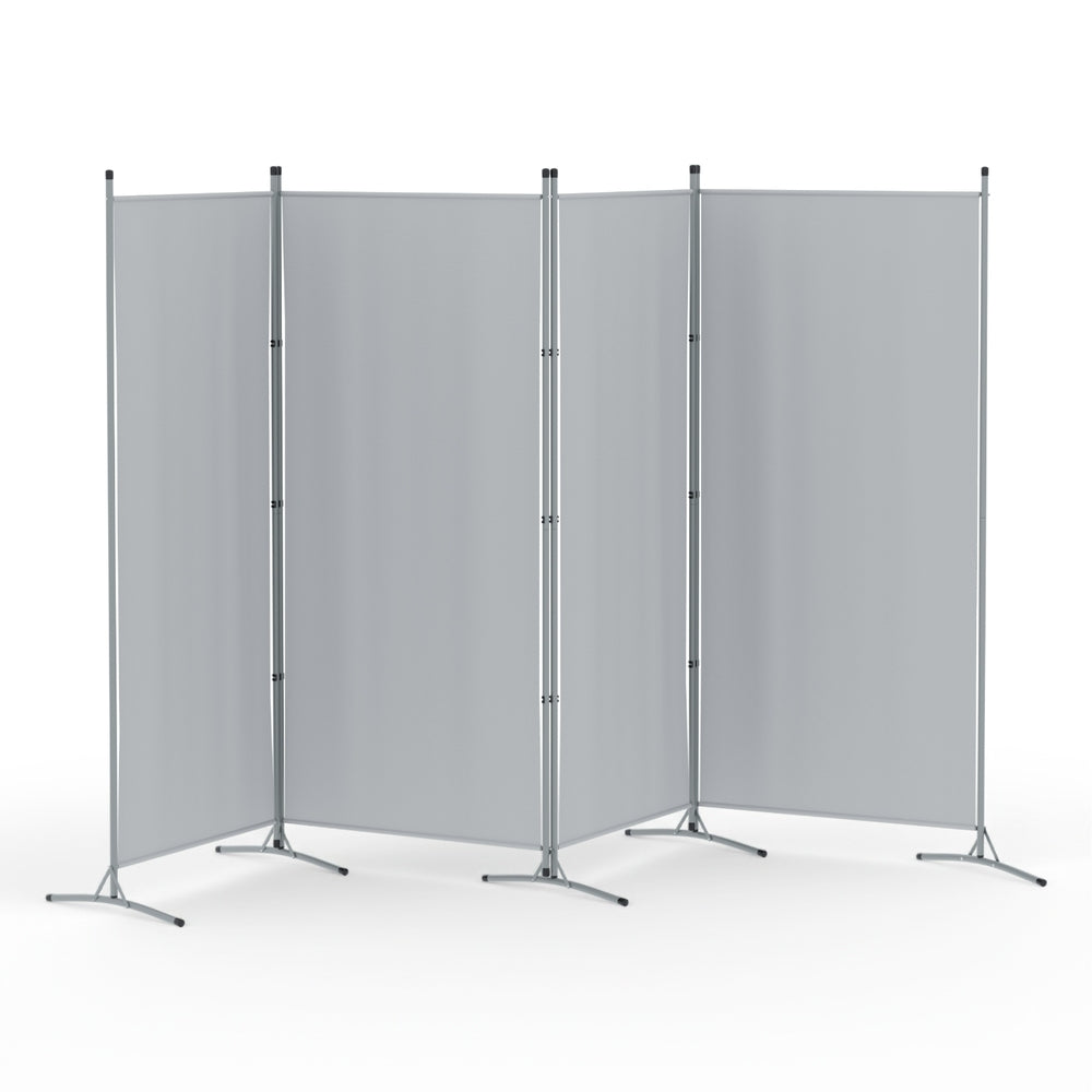 Artiss 4-Panel Folding Room Divider – Grey, 345 × 180 cm