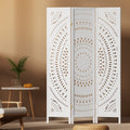 3-Panel Room Divider – 132x170cm, Circle White | Artiss