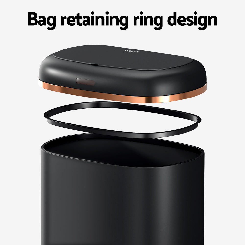 Devanti 38L Motion Sensor Bin – Black