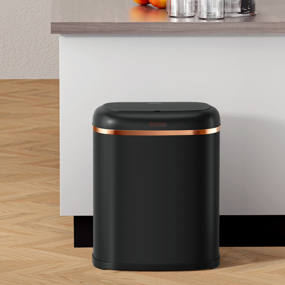 Devanti 38L Motion Sensor Bin – Black
