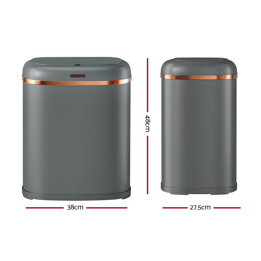 Devanti 38L Motion Sensor Bin – Grey