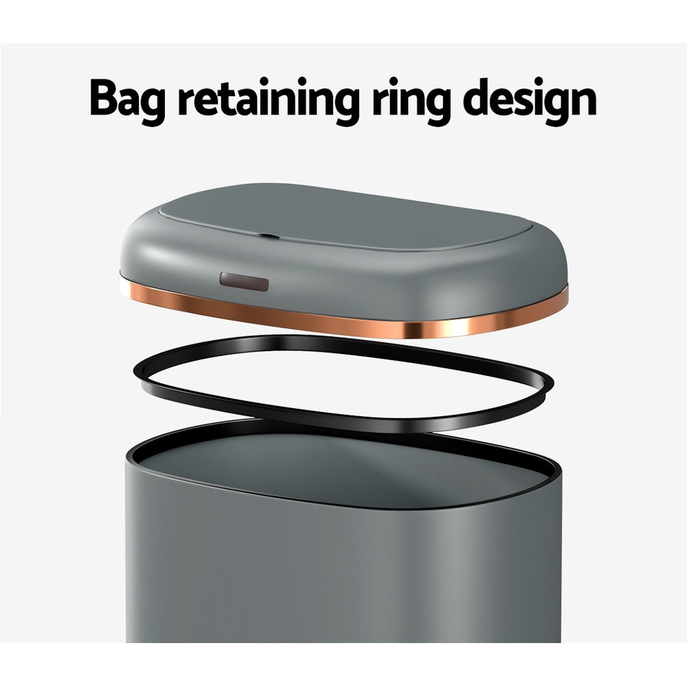 Devanti 38L Motion Sensor Bin – Grey