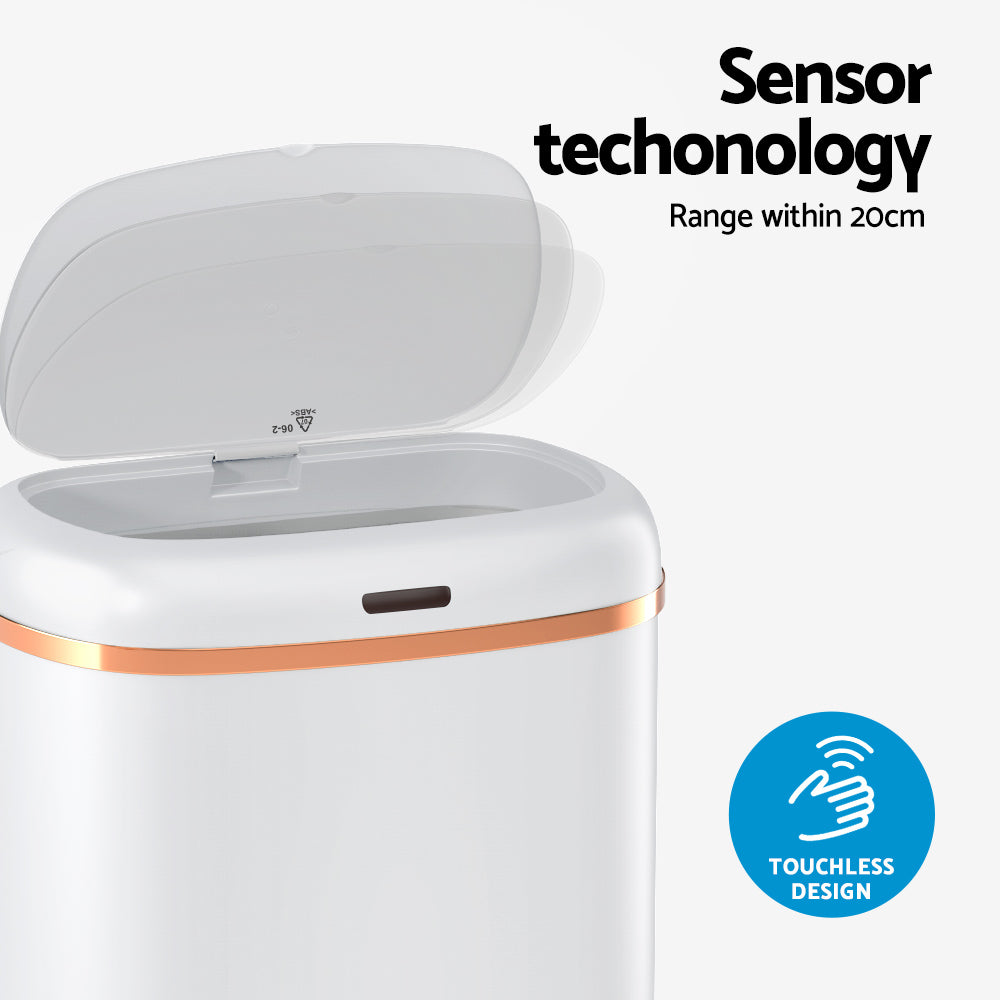 Devanti 38L Motion Sensor Bin – White