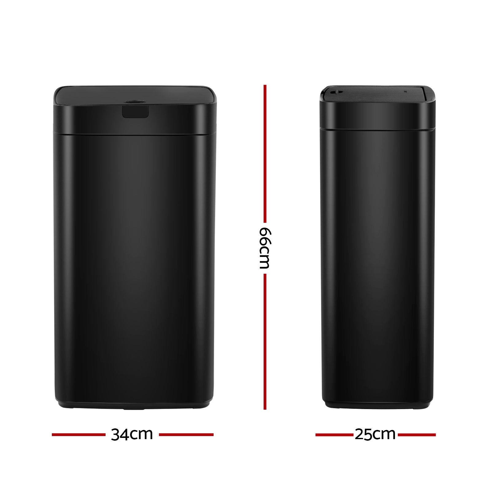 Devanti 45L Motion Sensor Bin – Black