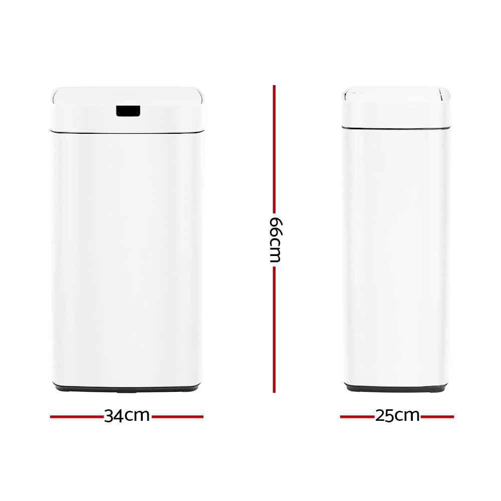 Devanti 45L Motion Sensor Bin – White
