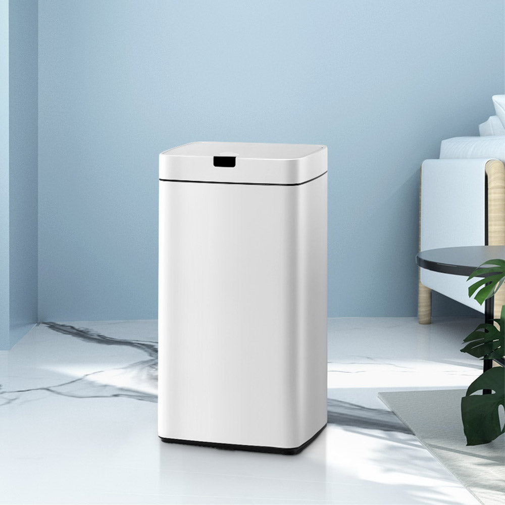 Devanti 45L Motion Sensor Bin – White
