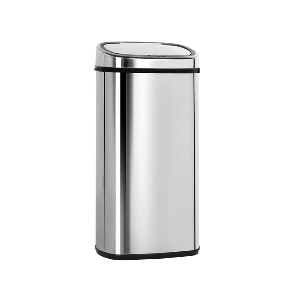 Devanti 68L Motion Sensor Bin – Silver