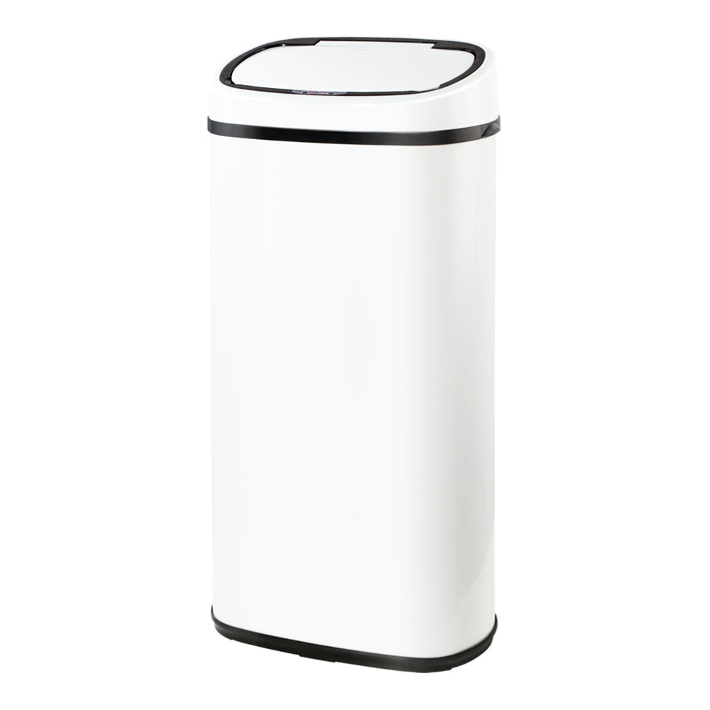 Devanti 68L Motion Sensor Bin – White