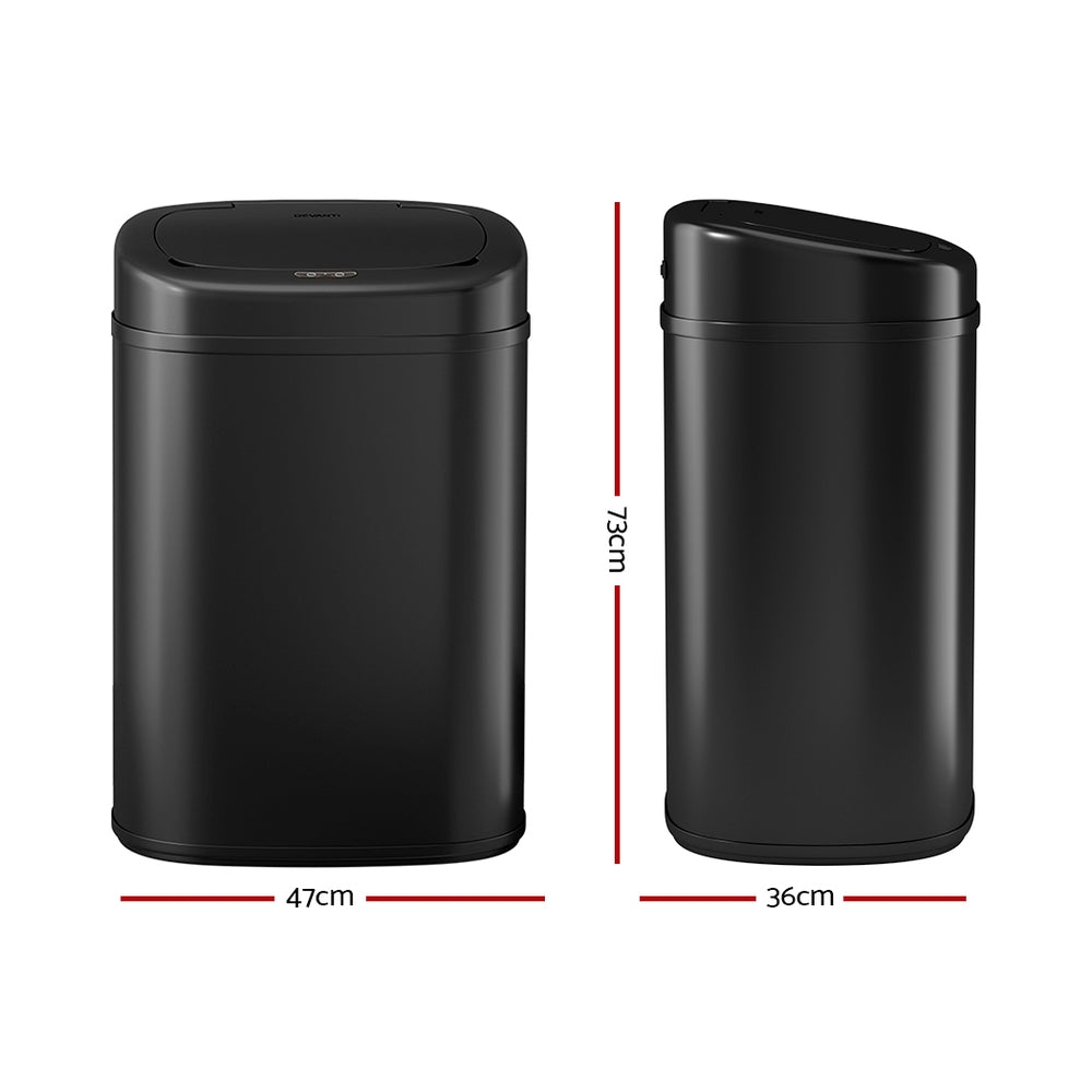 Devanti 82L Motion Sensor Bin – Black