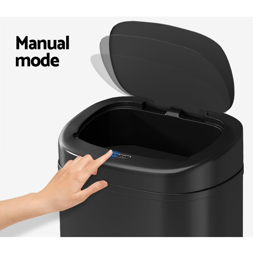 Devanti 82L Motion Sensor Bin – Black