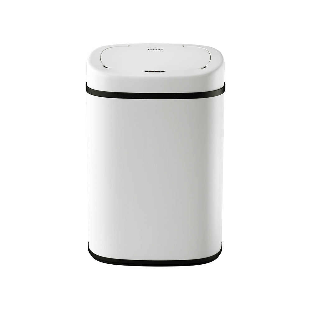 Devanti 82L Motion Sensor Bin – White