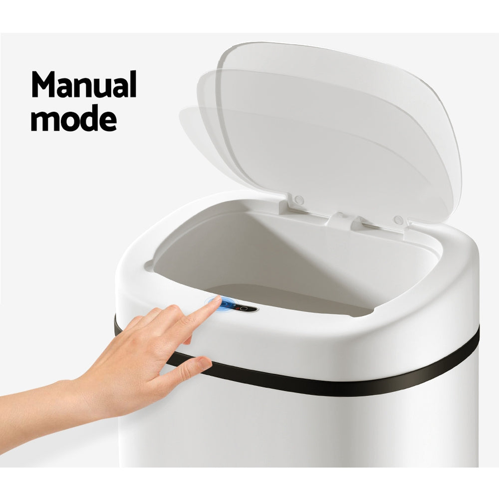 Devanti 82L Motion Sensor Bin – White