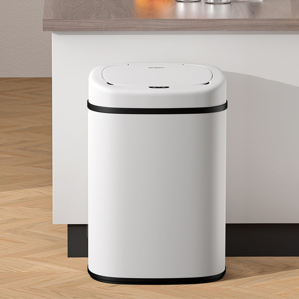 Devanti 82L Motion Sensor Bin – White
