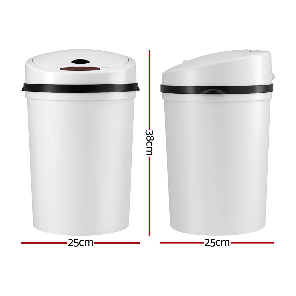 Devanti 9L Motion Sensor Bin – White