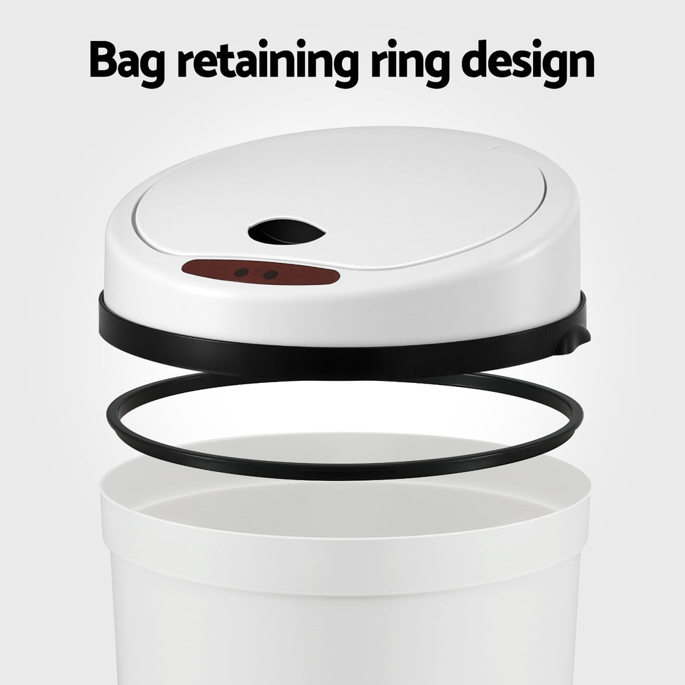Devanti 9L Motion Sensor Bin – White