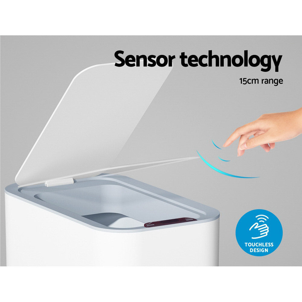 Devanti 9L Motion Sensor Bin – White