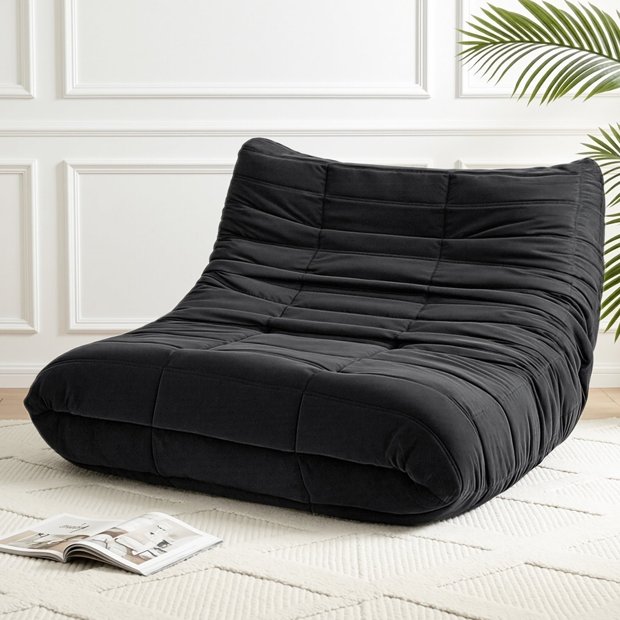 Artiss Lazy Sofa 2 Seaters Accent Caterpillar Chair Floor Couch Armless Lounge