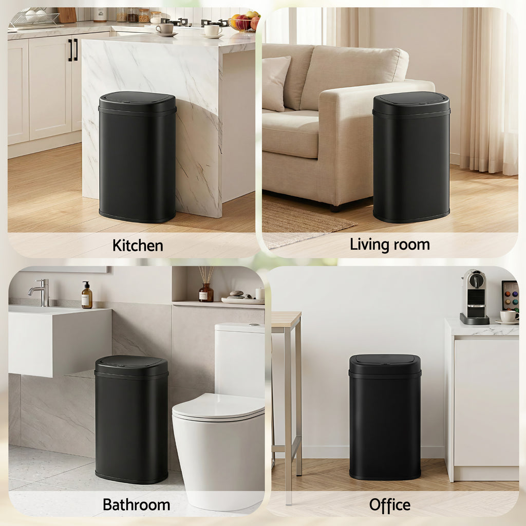 Devanti 50L Motion Sensor Bin – Black