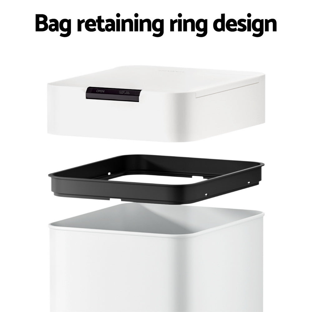 Devanti 50L Motion Sensor Bin – White