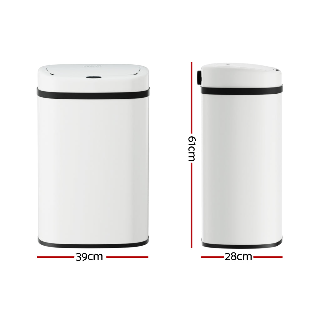 Devanti 50L Motion Sensor Bin – White
