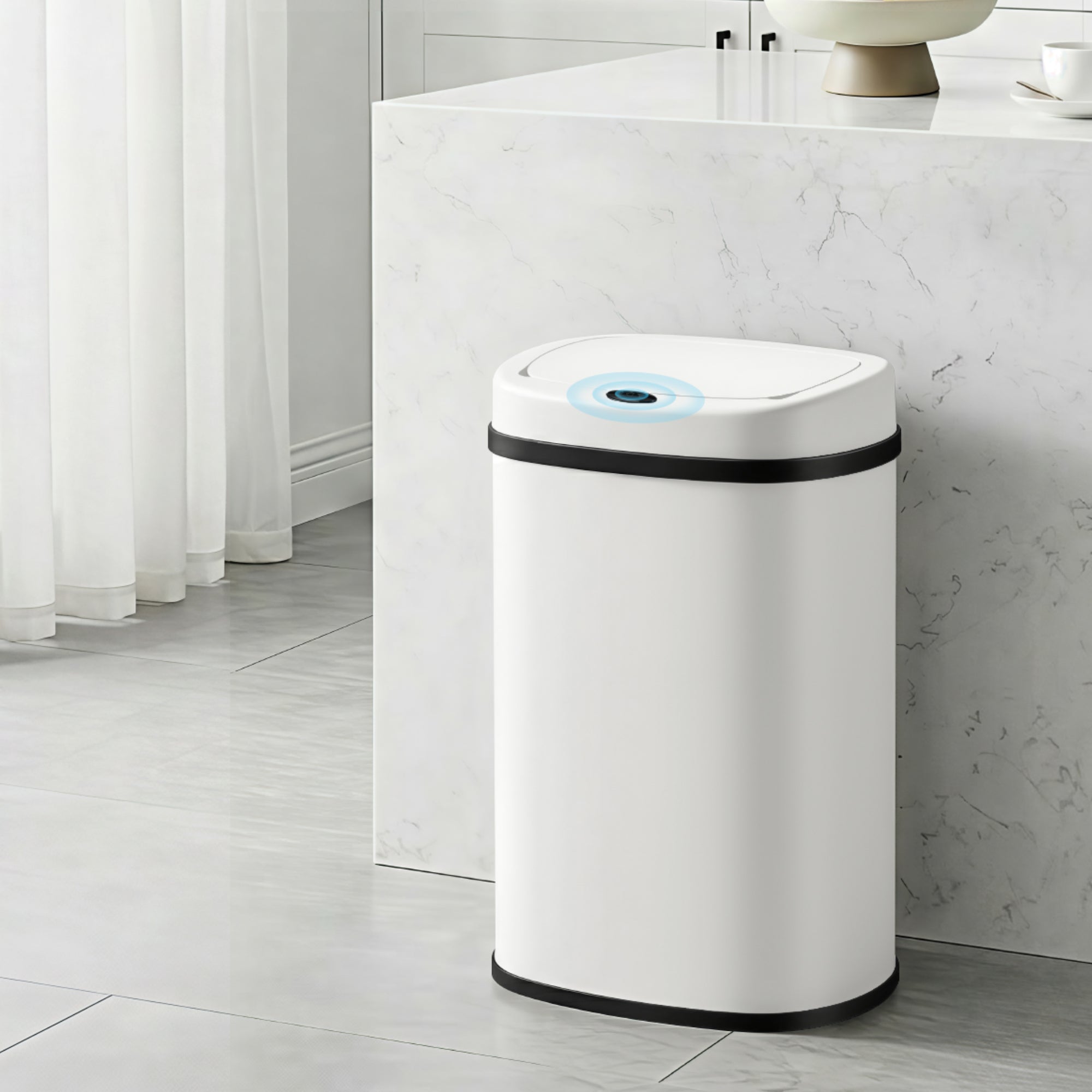 Devanti 50L Motion Sensor Bin – White