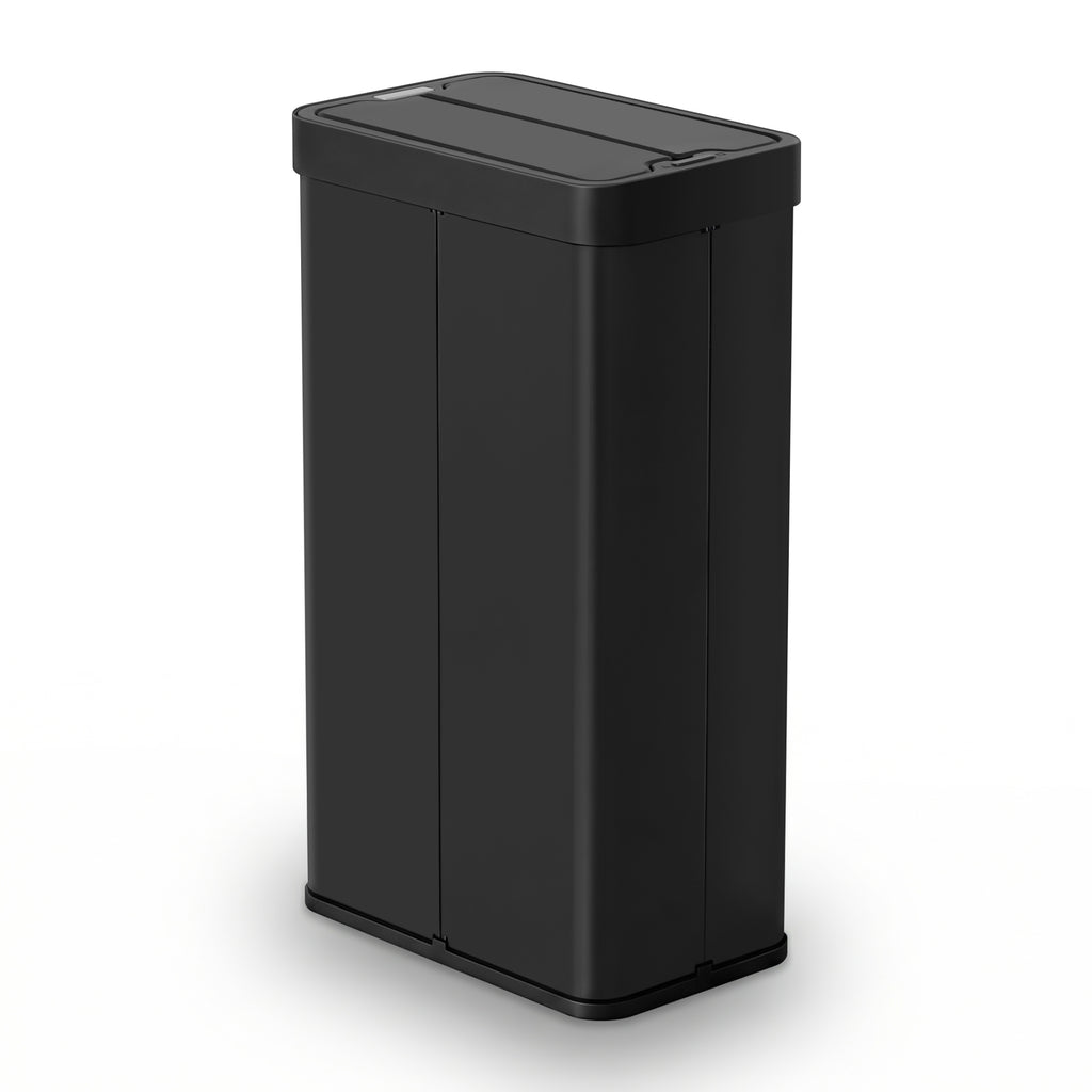 Devanti 70L Slim Dual-Wing Sensor Bin – Black