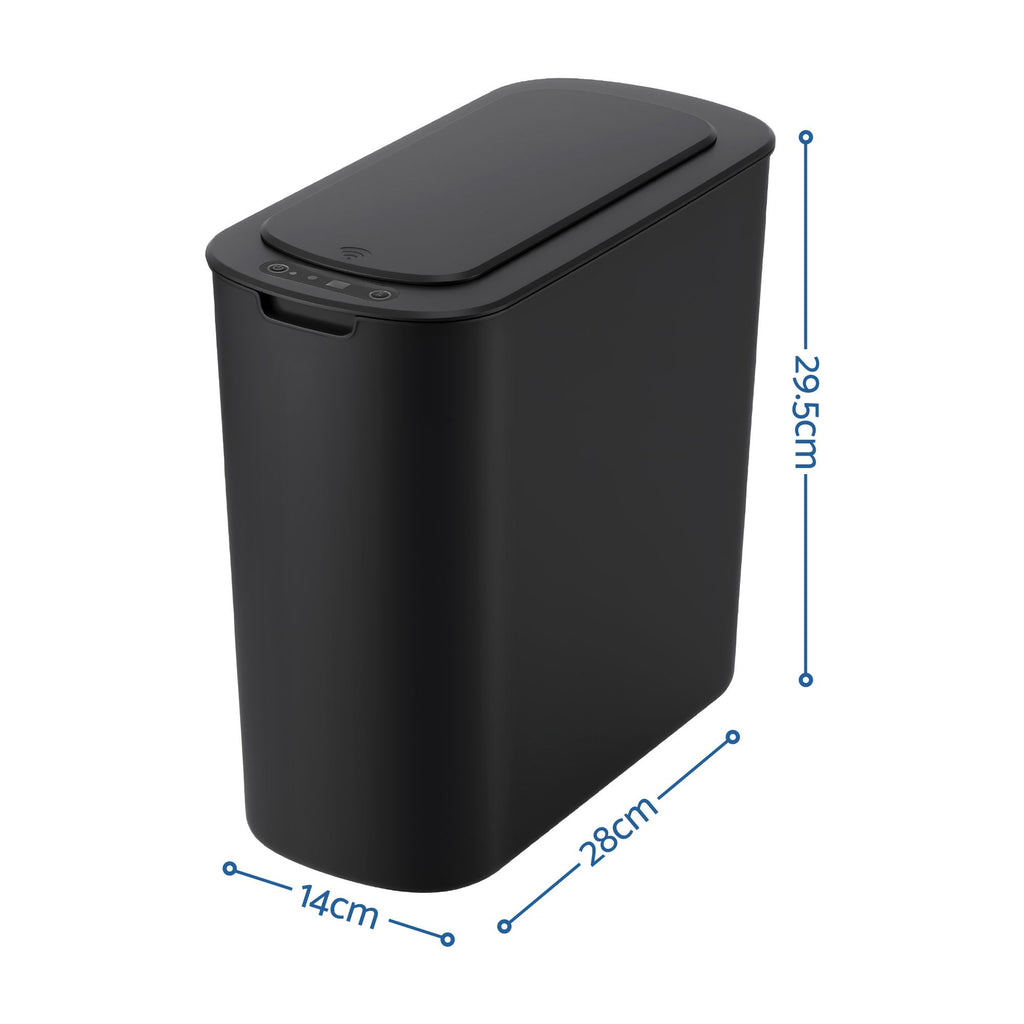 Devanti 2-Pack 11L Motion Sensor Bins – Black