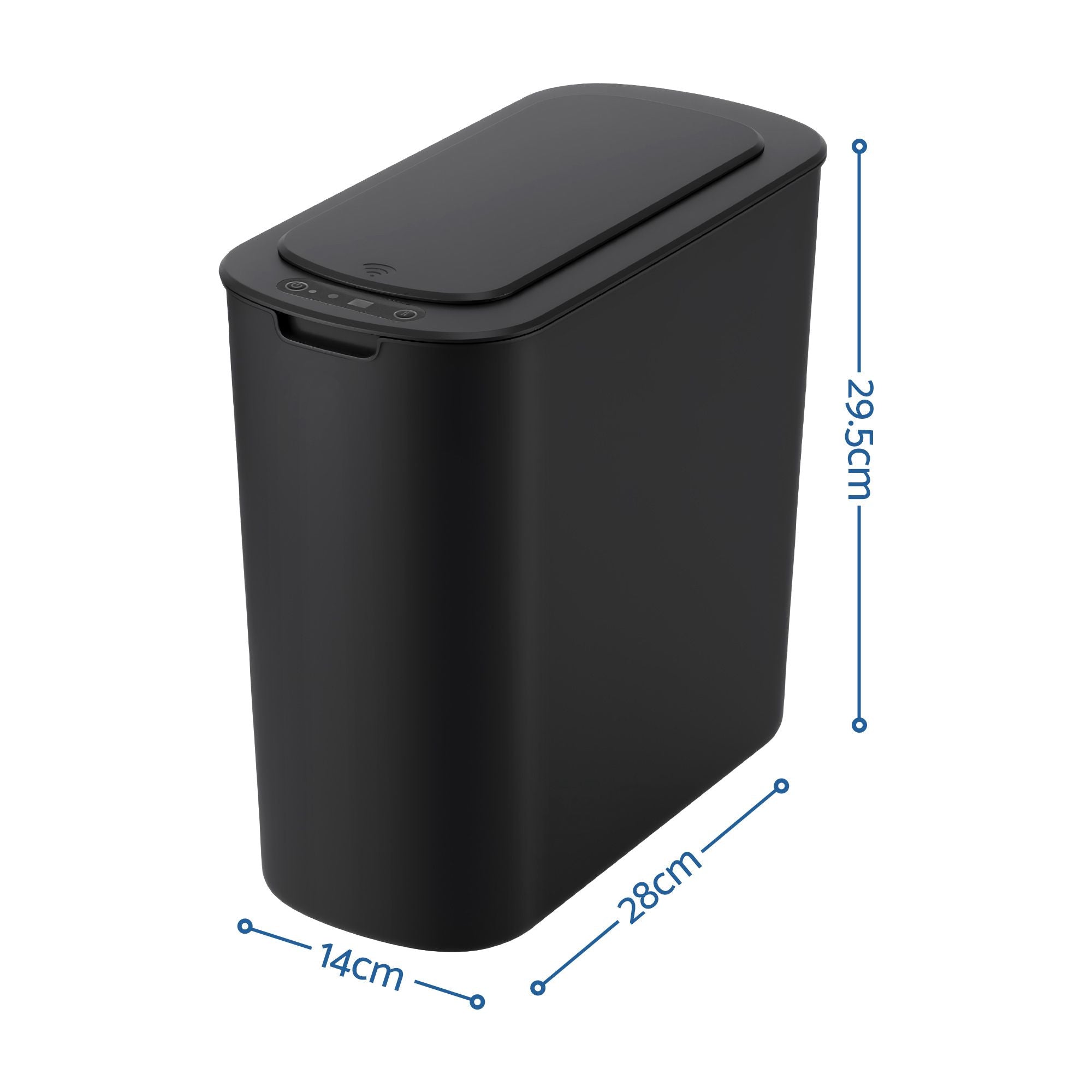 Devanti 2-Pack 11L Motion Sensor Bins – Black