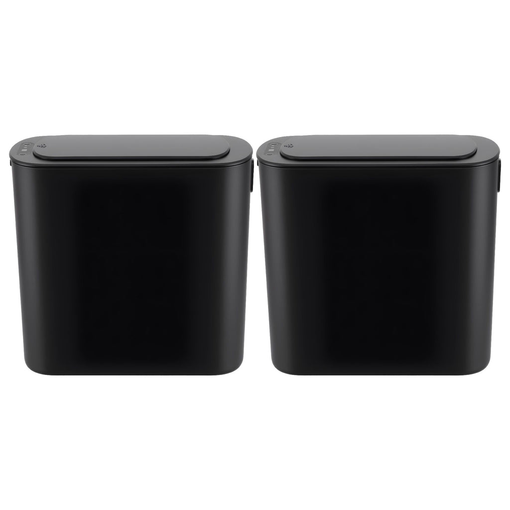 Devanti 2-Pack 11L Motion Sensor Bins – Black