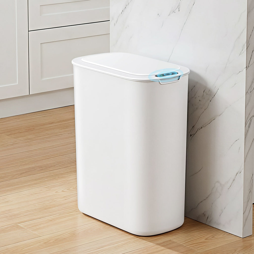 Devanti 21L Slim Motion Sensor Bin – White