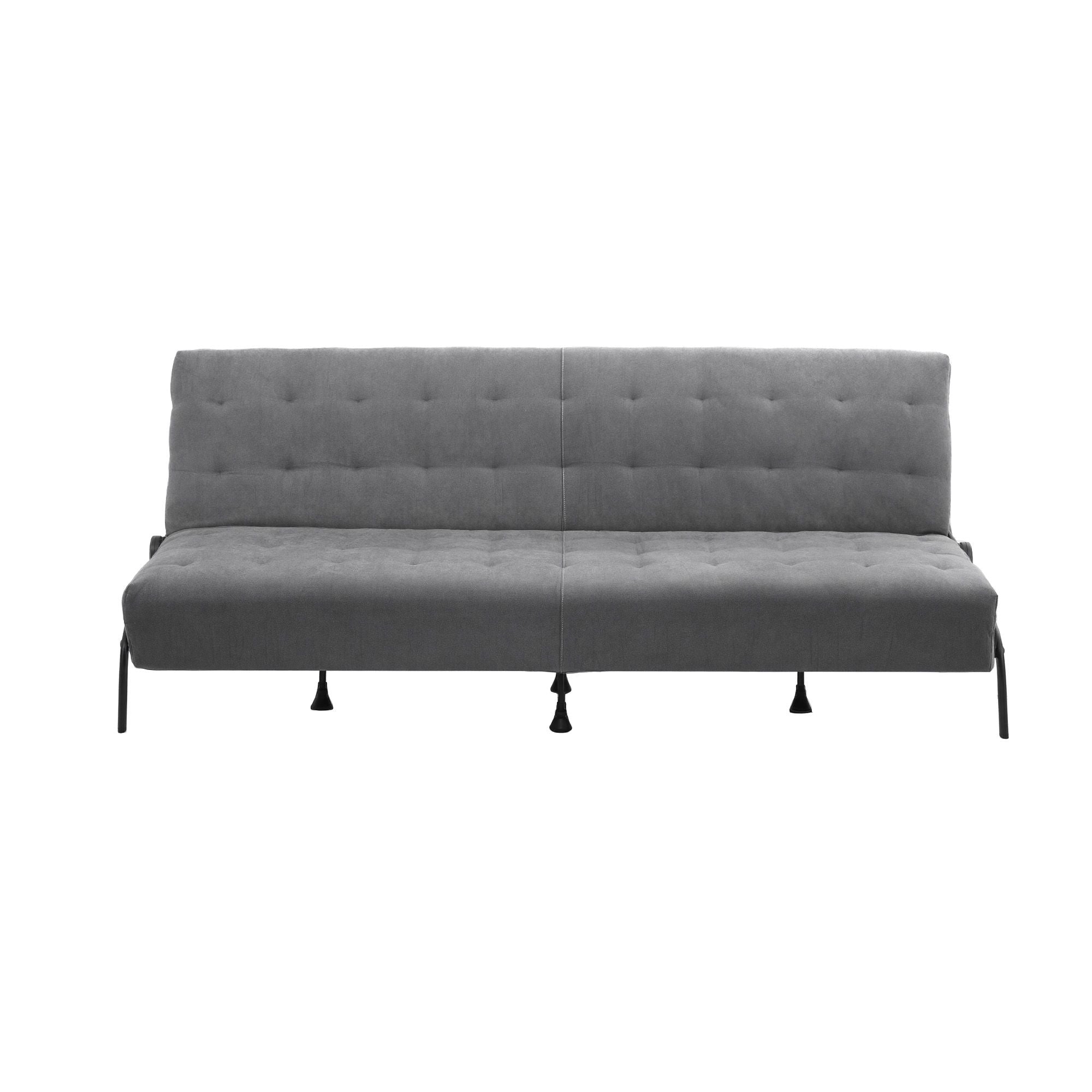 Artiss Sofa Bed, 1.9m 3-Seater Soft Innerspring Adjustable Couch Futon Chair for Apartment Dorm Living Room Office Study Bedroom, Grey