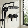 Cefito 9'' Rain Shower Head Set Handheld Round High Pressure Twins Tap Chrome
