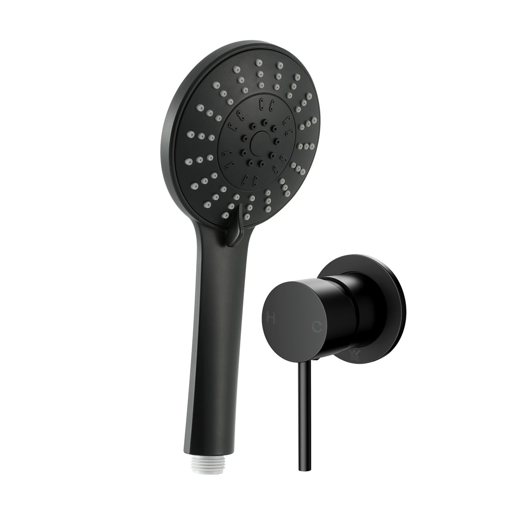 Cefito 4.5" Handheld Shower Head Round with Wall Bathroom Mixer