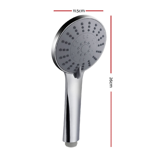 4.5-Inch Round Handheld Shower Head – 5 Modes, Chrome