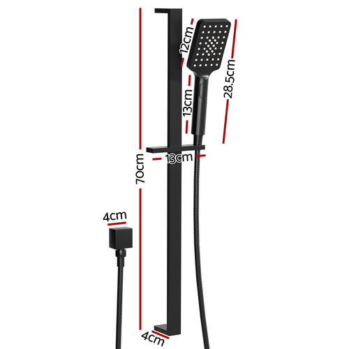 3.1-Inch Square Handheld Shower Set – Black