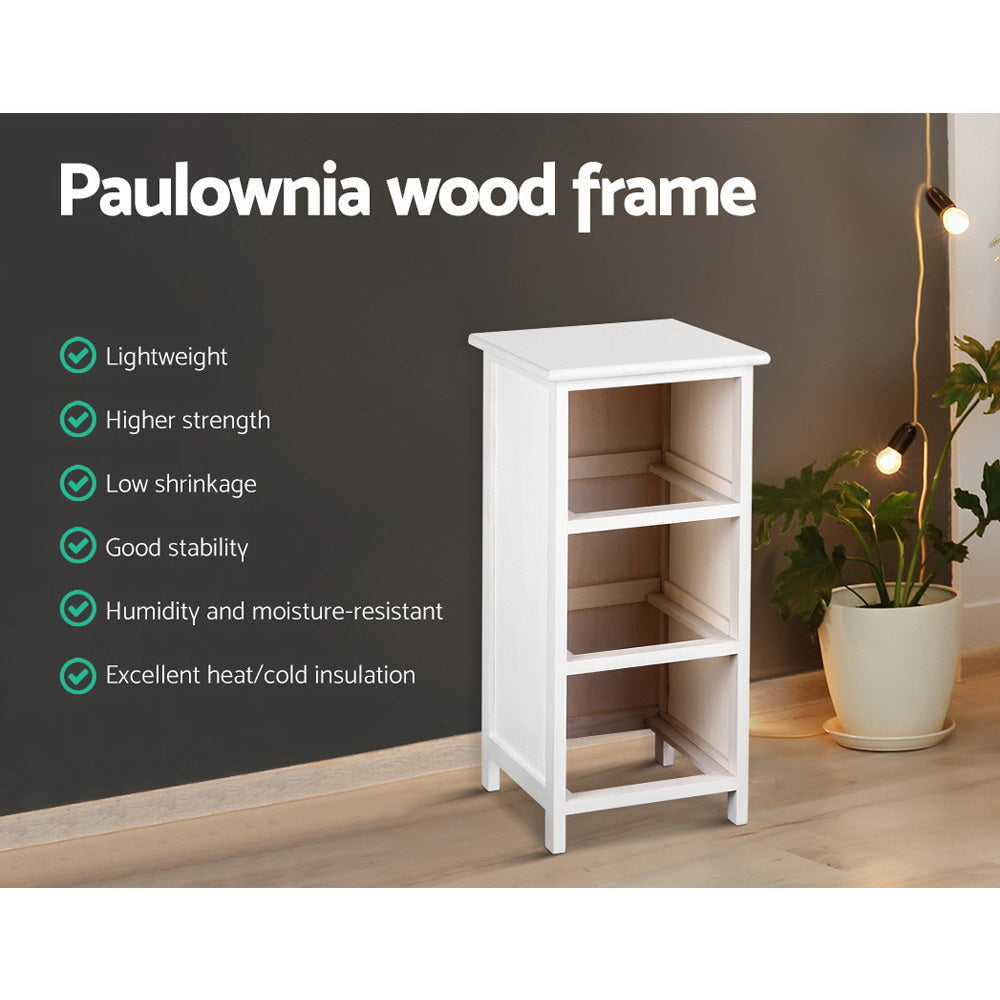 Artiss 3-Drawer Storage Cabinet – White