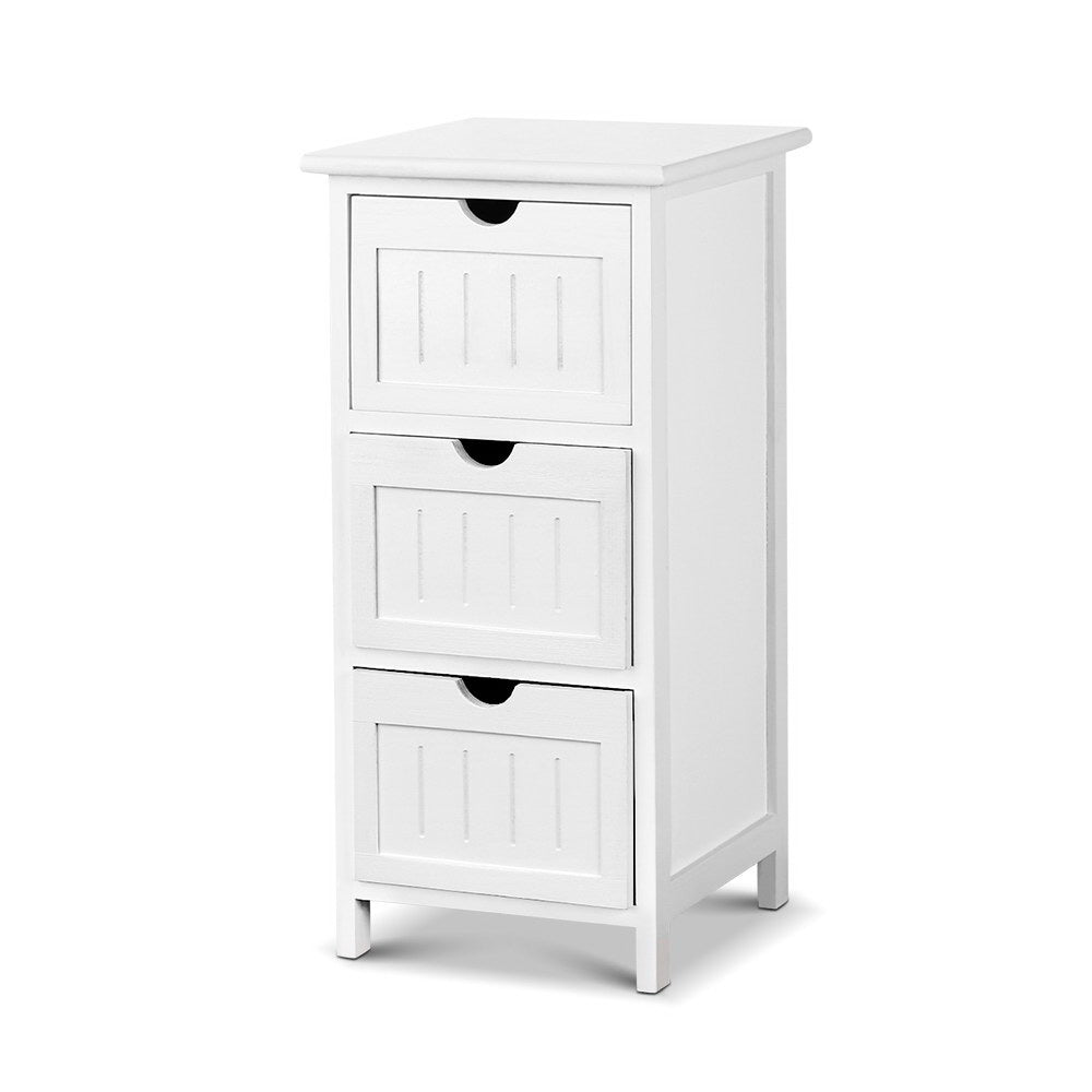 Artiss 3-Drawer Storage Cabinet – White