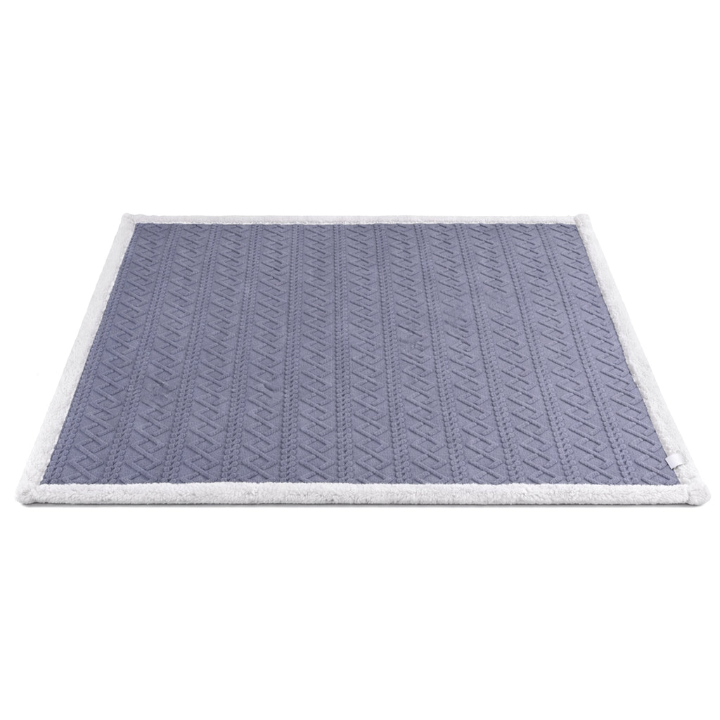 Giselle Bedding Double-Sided Cable Fleece Throw – Grey, 152 × 203 cm
