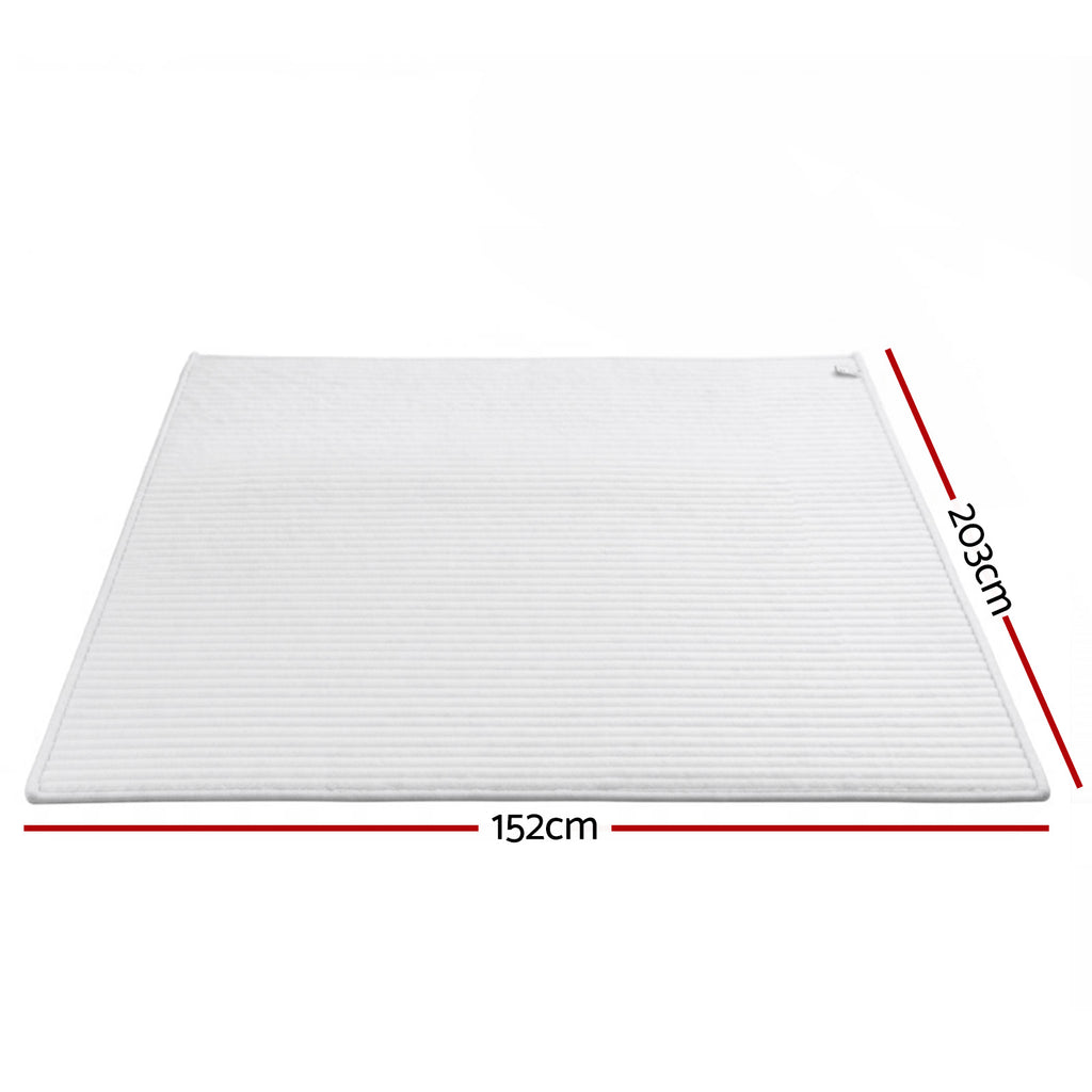Giselle Bedding Flannel Fleece Throw – White, 152 × 203 cm