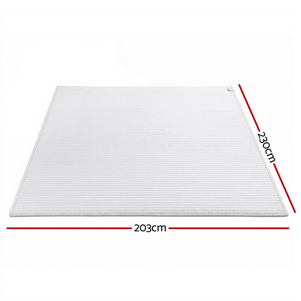Giselle Bedding Flannel Fleece Throw – White, 203 × 230 cm