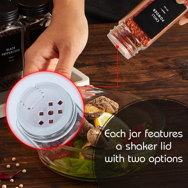 Hivvago 24-Pack 120ml Glass Spice Jars