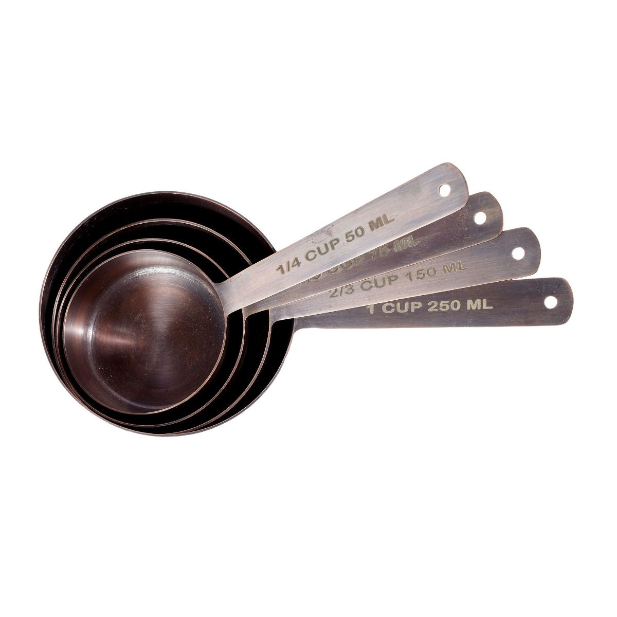 Antique Copper Stainless Steel Measuring Cup Set