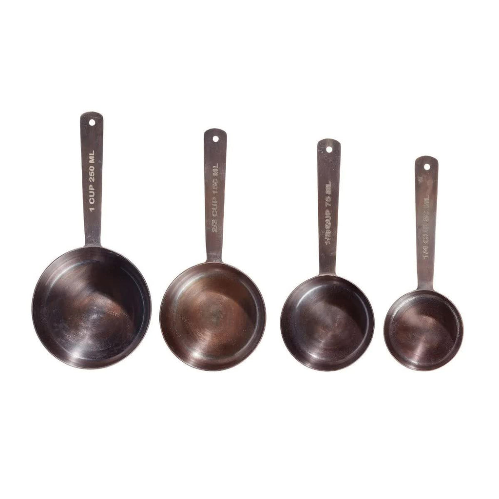Antique Copper Stainless Steel Measuring Cup Set