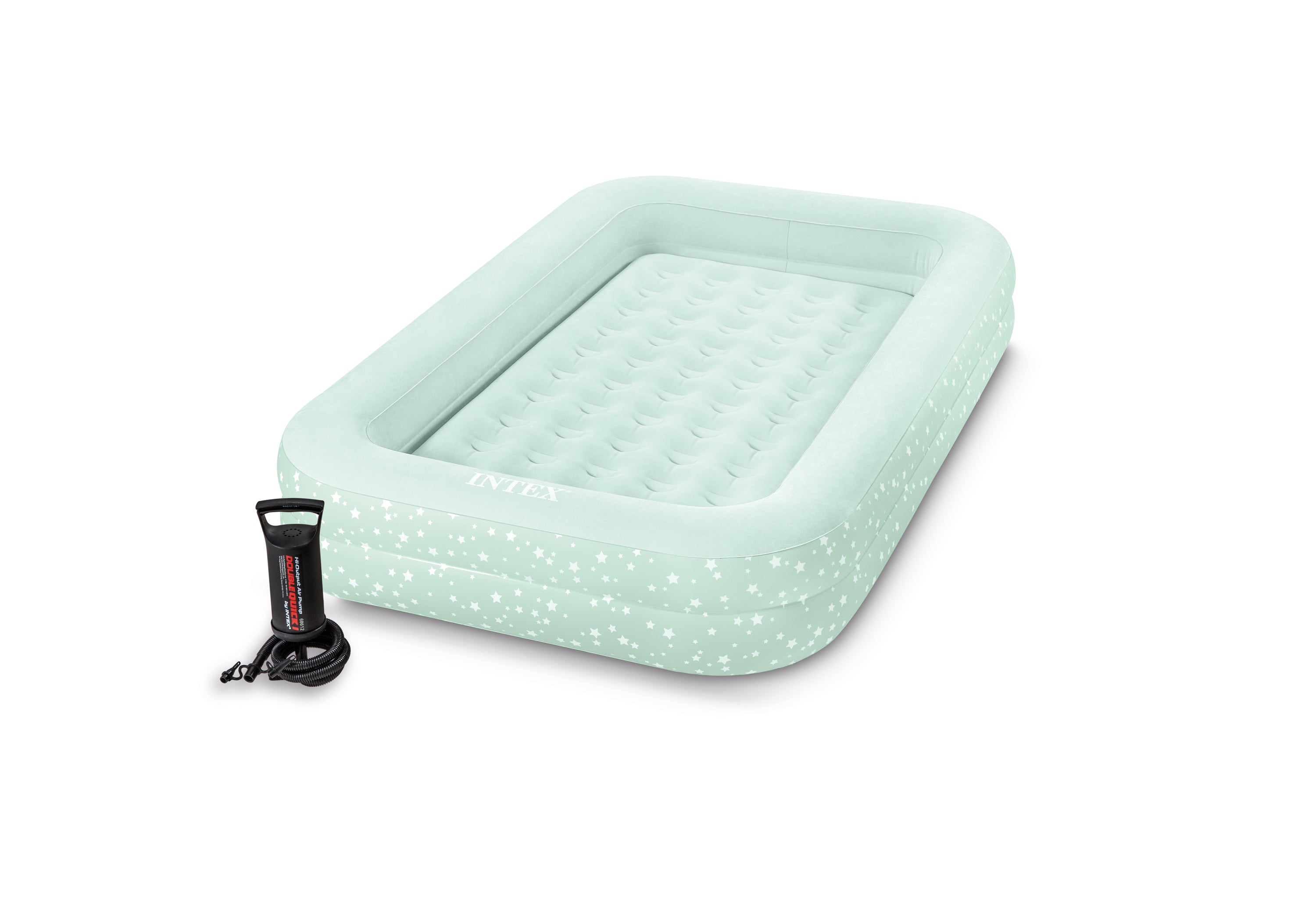 Intex Kidz Inflatable Travel Bed set with Hand Pump - Stars. Great for Travel 66810