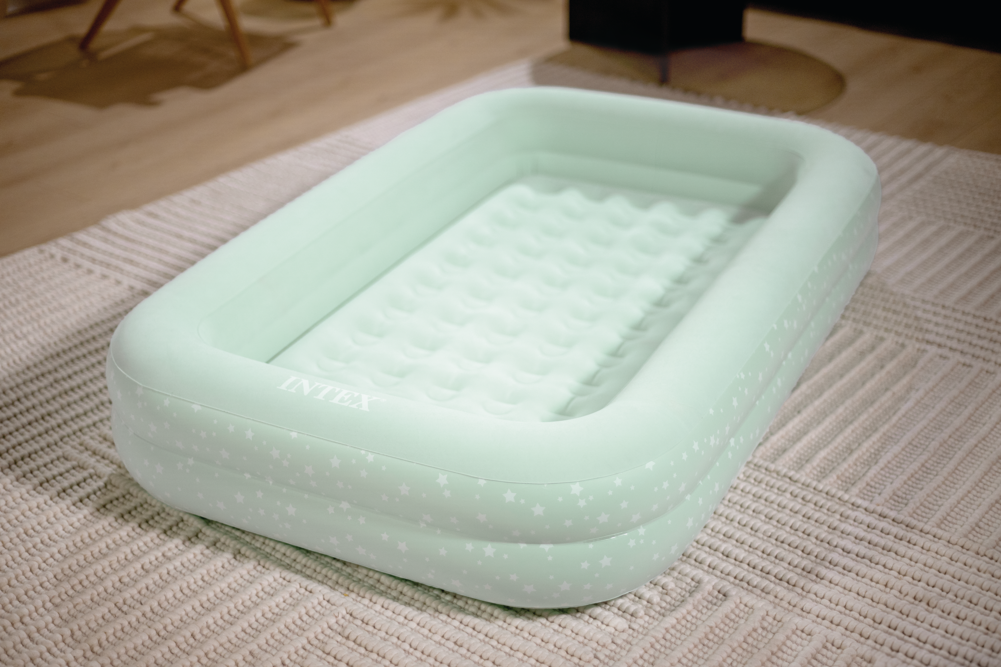 Intex Kidz Inflatable Travel Bed set with Hand Pump - Stars. Great for Travel 66810
