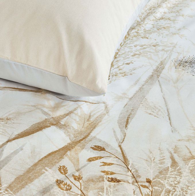 Bedding House Florine Cotton Percale Quilt Cover Set – Sand, King